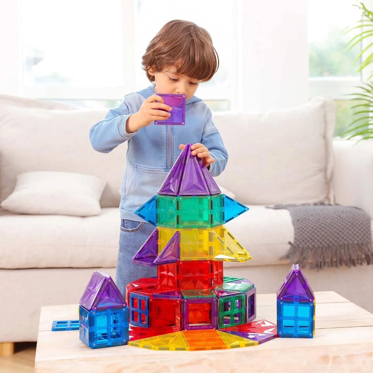 108-Piece Magnetic Building Blocks Set – 3D Educational Construction Toy for Kids - Image 5