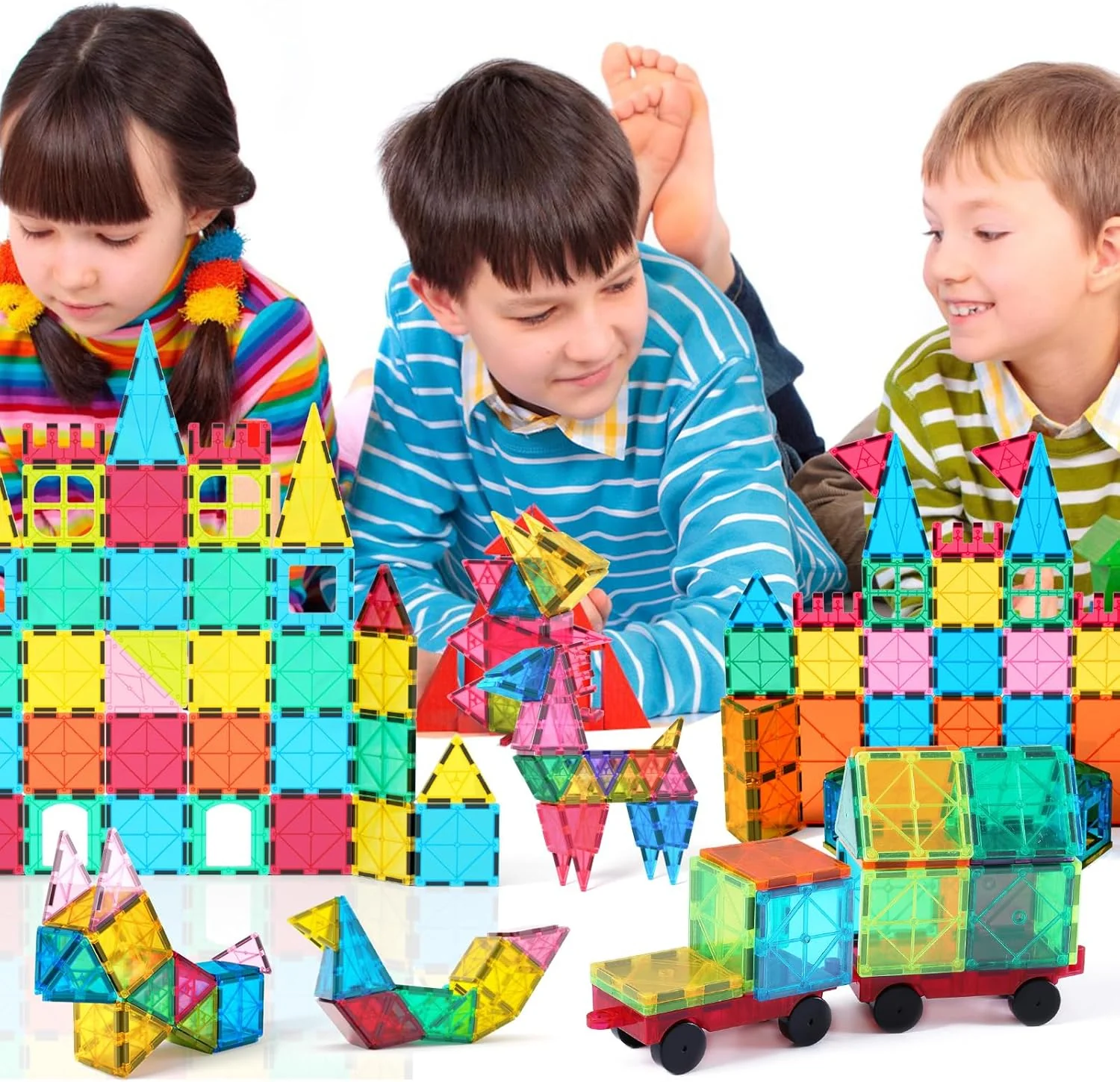 108-Piece Magnetic Building Blocks Set – 3D Educational Construction Toy for Kids - Image 6