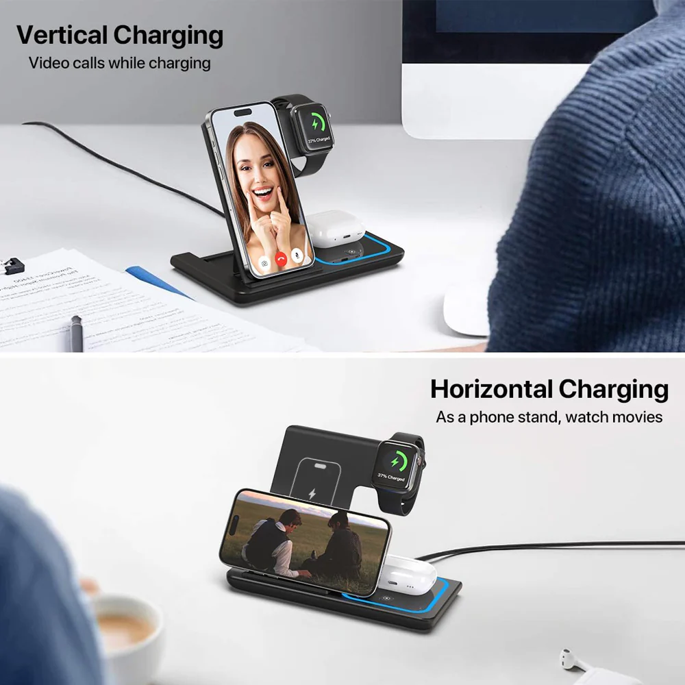 3 in 1 Folding Wireless Charging Station - Image 4