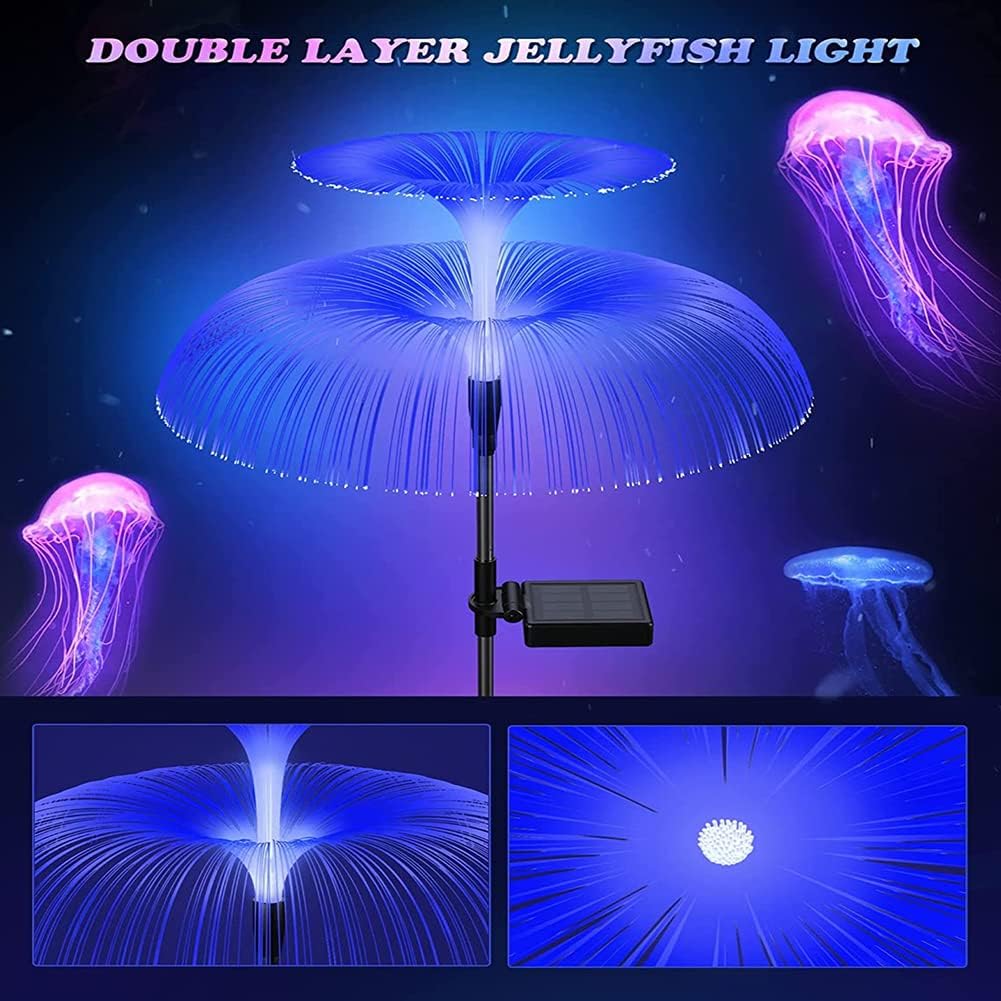7-Color Changing Jellyfish LED Lamp – Luminous Christmas Outdoor Light - Image 2