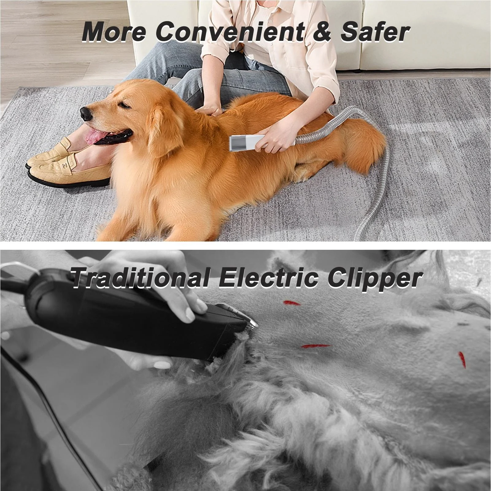 7-in-1 Pet Grooming Vacuum – Dog/Cat De-shedding Brush, Comb & Hair Remover with Suction - Image 5
