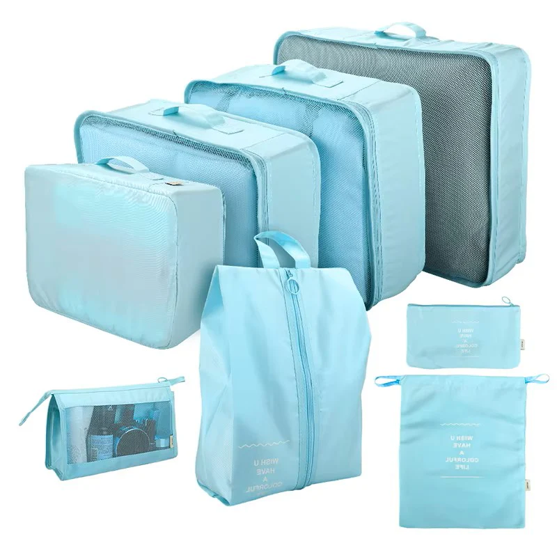 8-Piece Fashion Travel Storage & Packing Cubes Set – Portable Luggage Organizers with Zippers - Image 6
