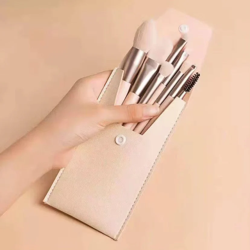 8PCS Makeup Brushes Set – Super Soft Synthetic Brushes with Plastic Handles for Eyeshadow, Blush & Face - Image 4