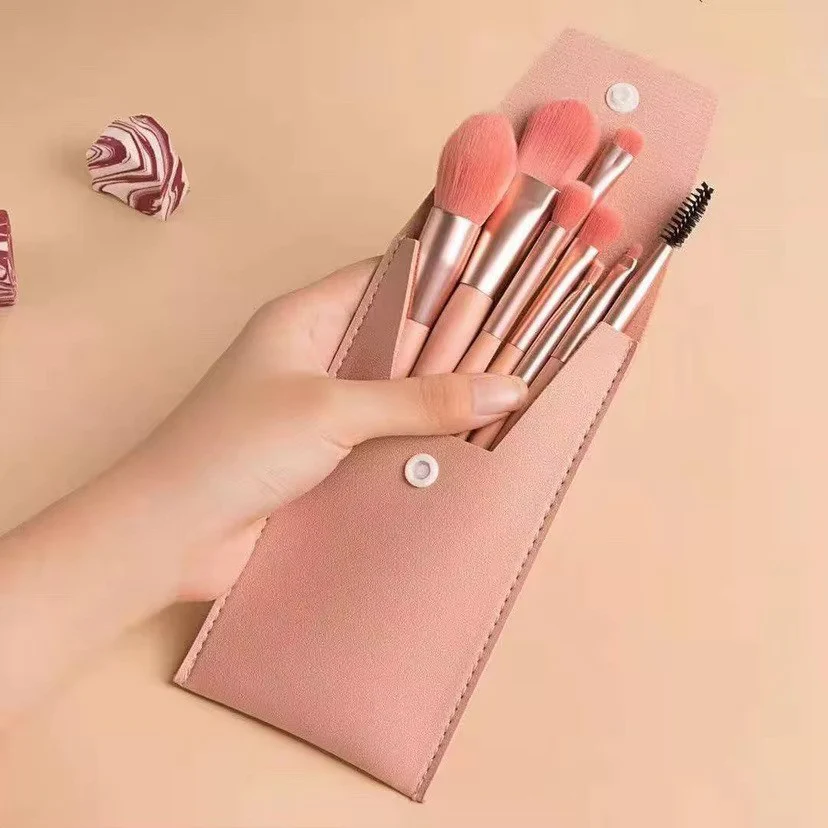 8PCS Makeup Brushes Set – Super Soft Synthetic Brushes with Plastic Handles for Eyeshadow, Blush & Face - Image 5