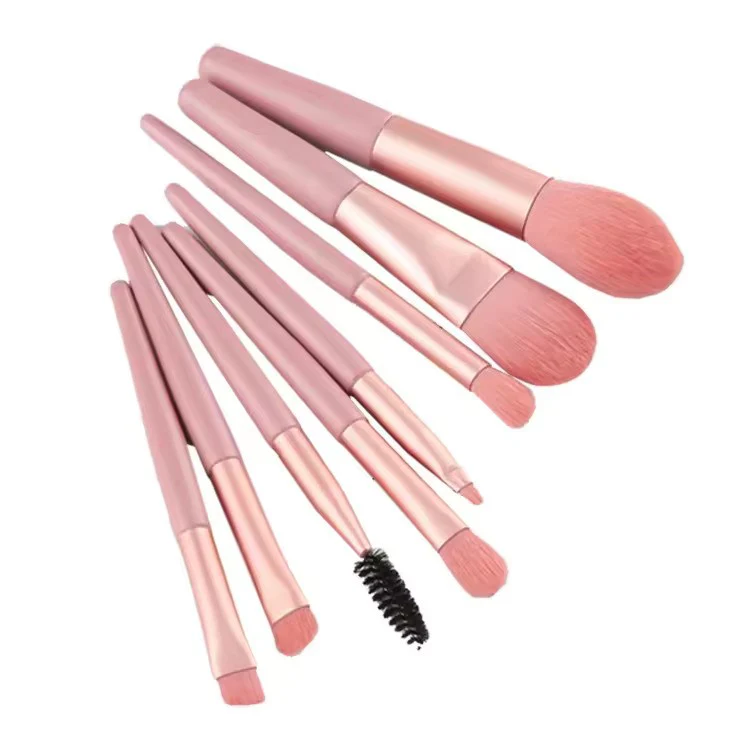 8PCS Makeup Brushes Set – Super Soft Synthetic Brushes with Plastic Handles for Eyeshadow, Blush & Face - Image 8