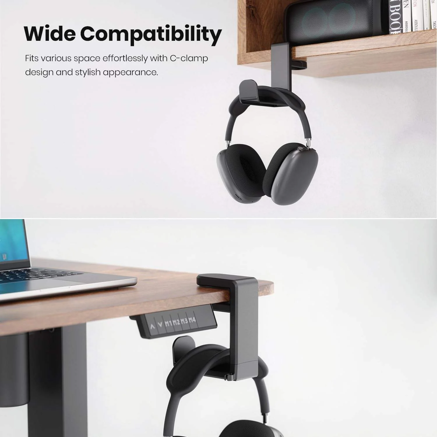 Adjustable Clamp-On Rotating Headphone Stand – 10–42mm Desk Mount - Image 3