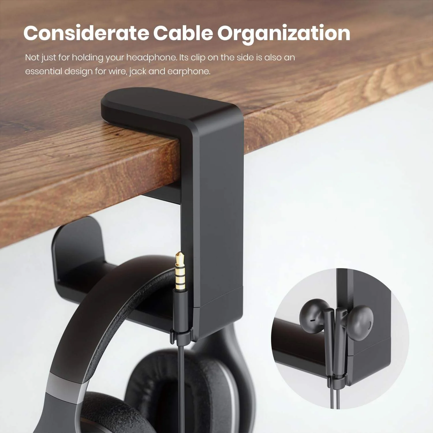 Adjustable Clamp-On Rotating Headphone Stand – 10–42mm Desk Mount - Image 5