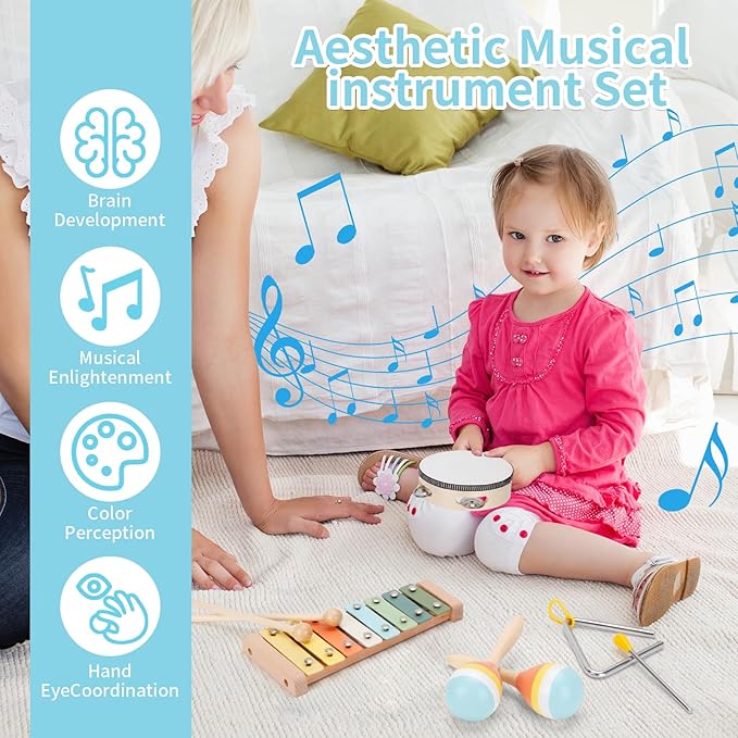 Baby Musical Instruments Set – Wooden Montessori Toys - Image 3