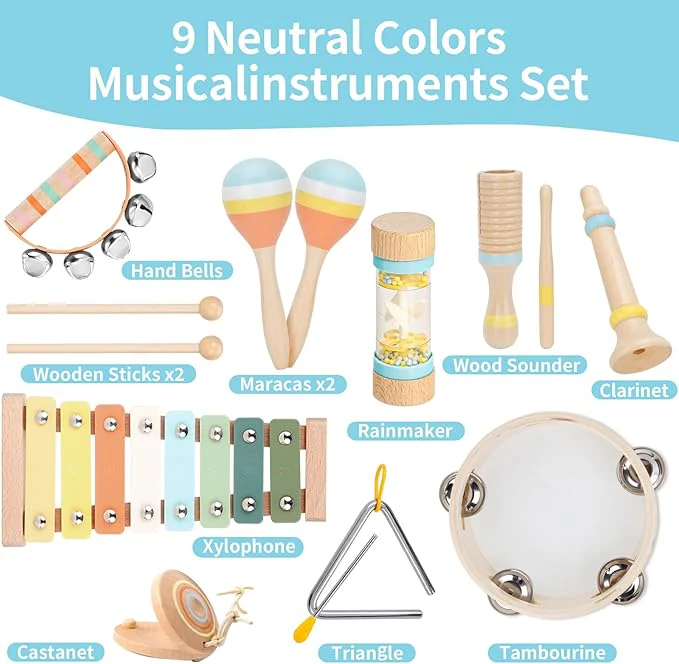 Baby Musical Instruments Set – Wooden Montessori Toys - Image 6