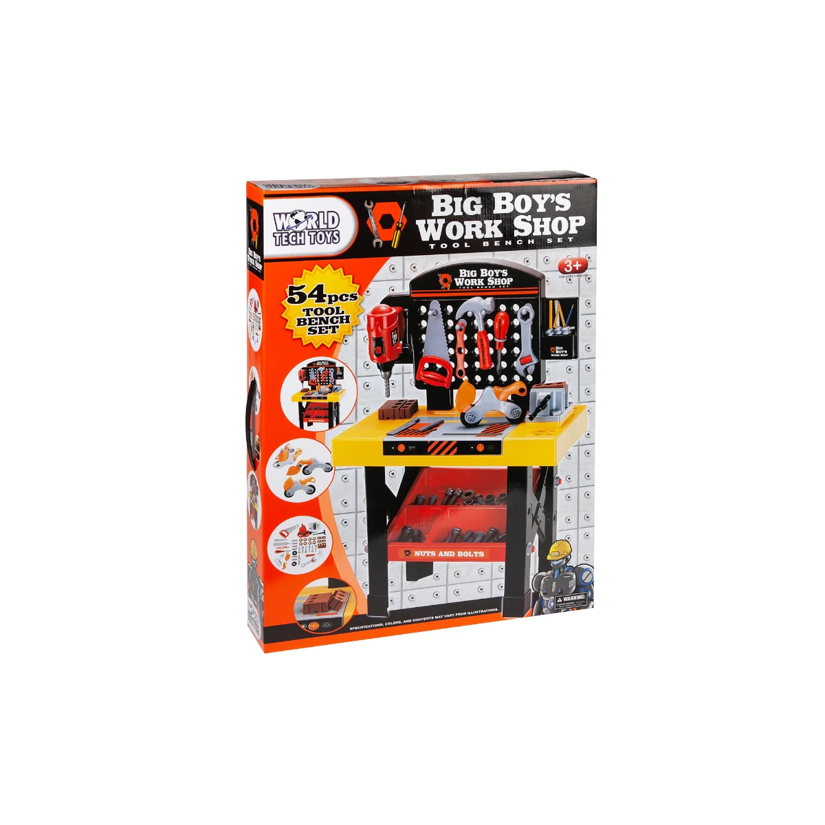 Big Boys Tool & Workbench Playset – 54 Piece Kids Construction Kit - Image 10
