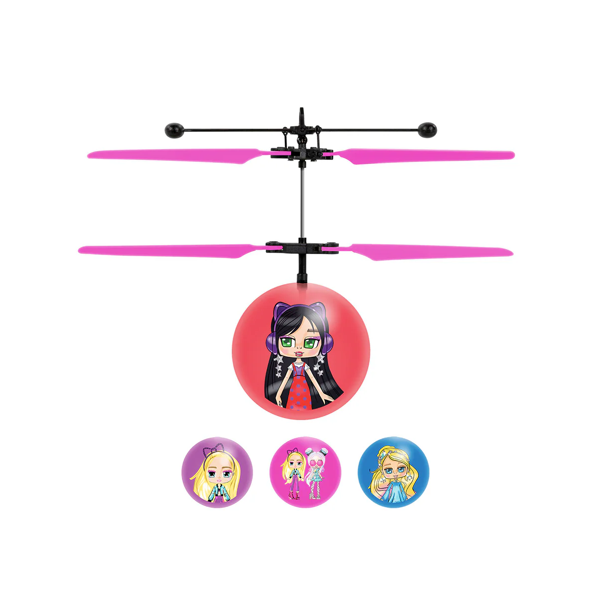 Boxy Girl Mystery Box Flying Figure IR UFO Ball Helicopter - Image 2
