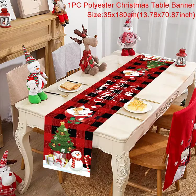 Christmas Table Runner – Festive Polyester Dining Table Decoration - Image 5