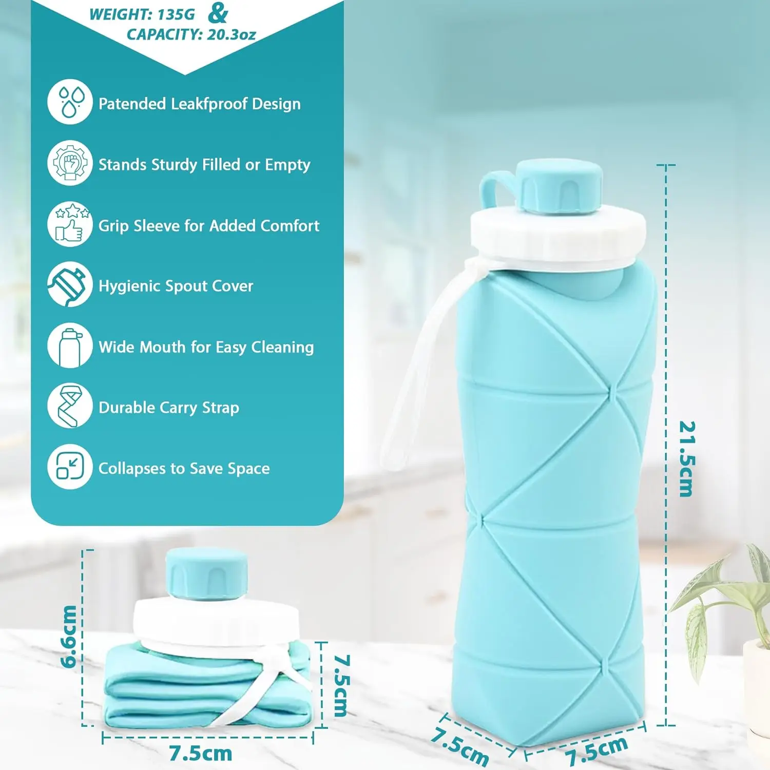 Collapsible Sports Water Bottle - Image 2