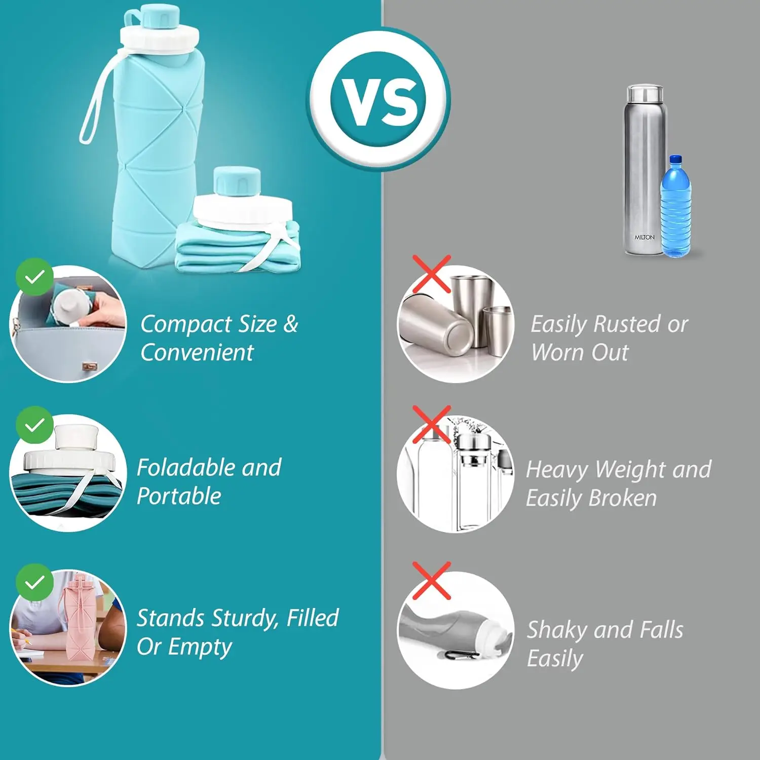Collapsible Sports Water Bottle - Image 4