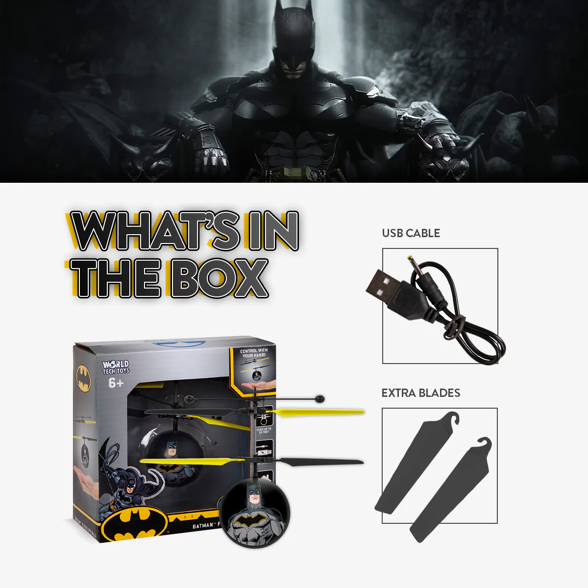 DC Justice League Batman IR UFO Ball Helicopter - Image 6