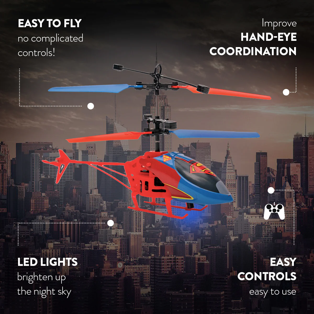 DC Superheroes 2CH IR RC Helicopter Series – Batman, Superman & Wonder Woman - Image 6