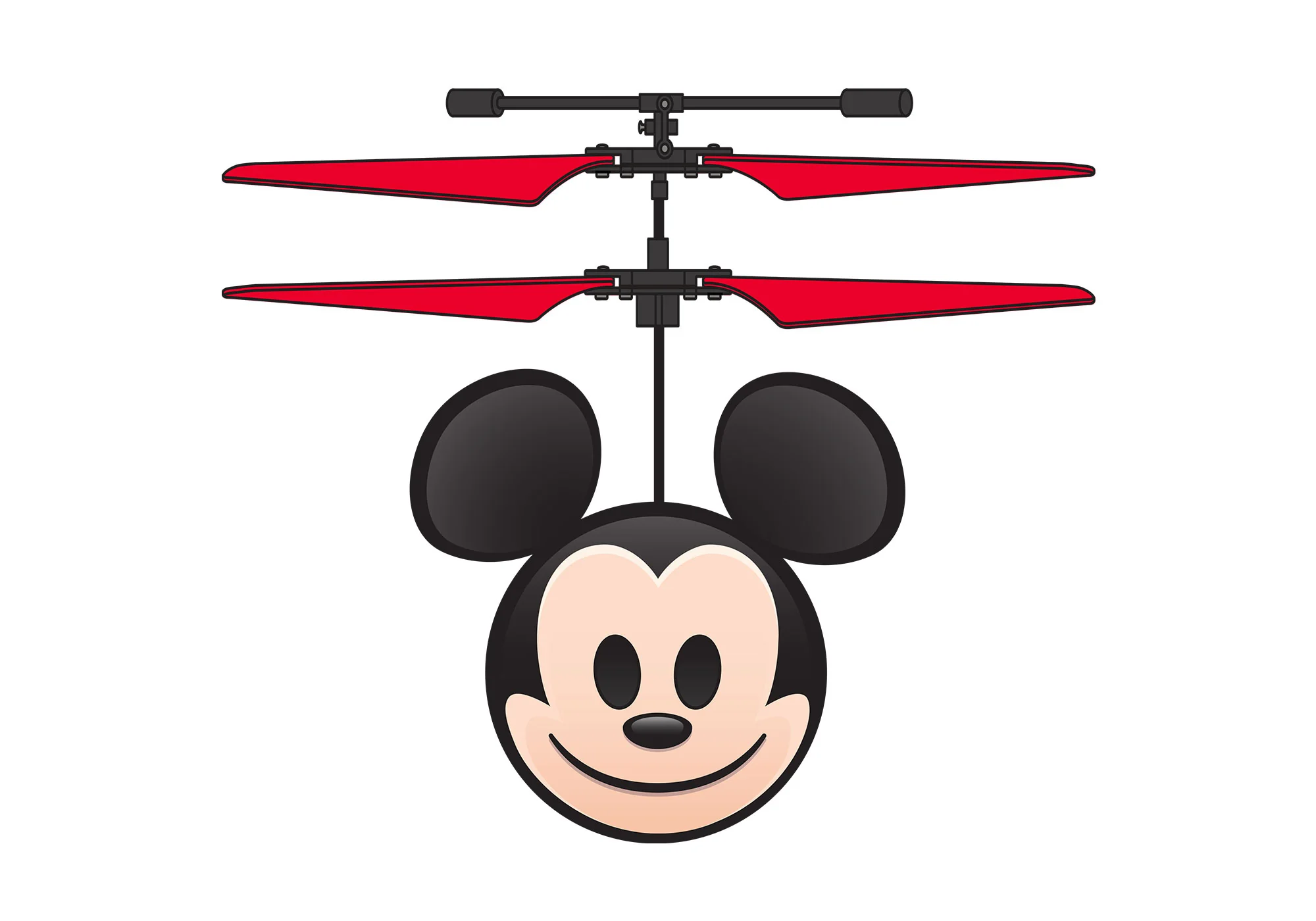 Disney Emoji Mickey Mouse IR UFO Ball Helicopter - Image 2