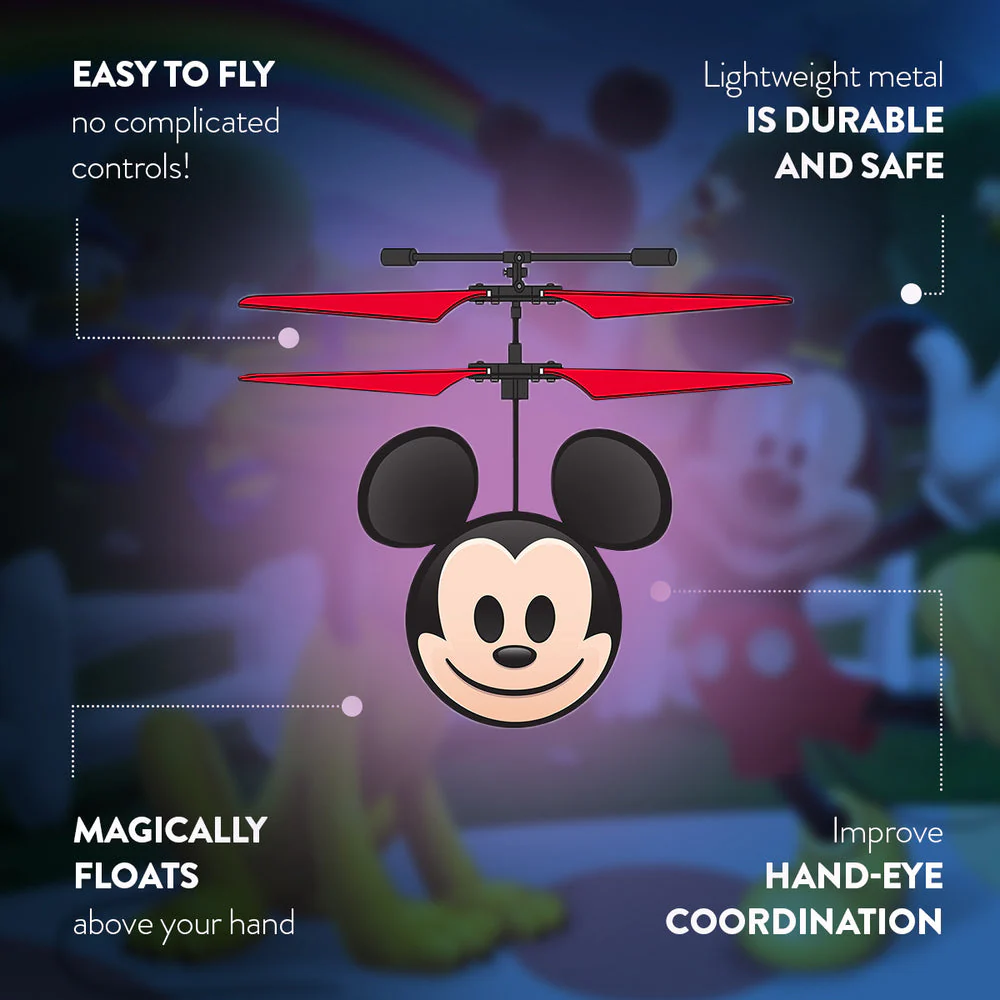 Disney Emoji Mickey Mouse IR UFO Ball Helicopter - Image 6