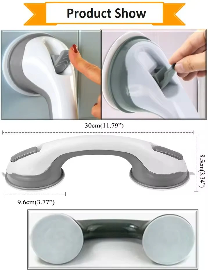 Dual-Locking Suction Cup Balance Assist Grab Bar – Wall & Door Support Handle for Bathroom & Shower - Image 6