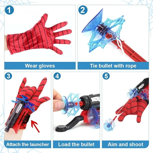 LED Flying Web-Shooter Toy for Kids – Interactive Wall Launcher - Image 9