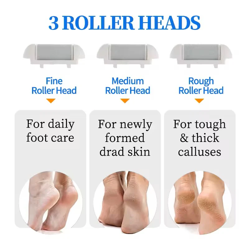 Electric Foot Callus Remover – USB Rechargeable Pedicure Grinder with 3 Grinding Heads & Strong Motor - Image 2