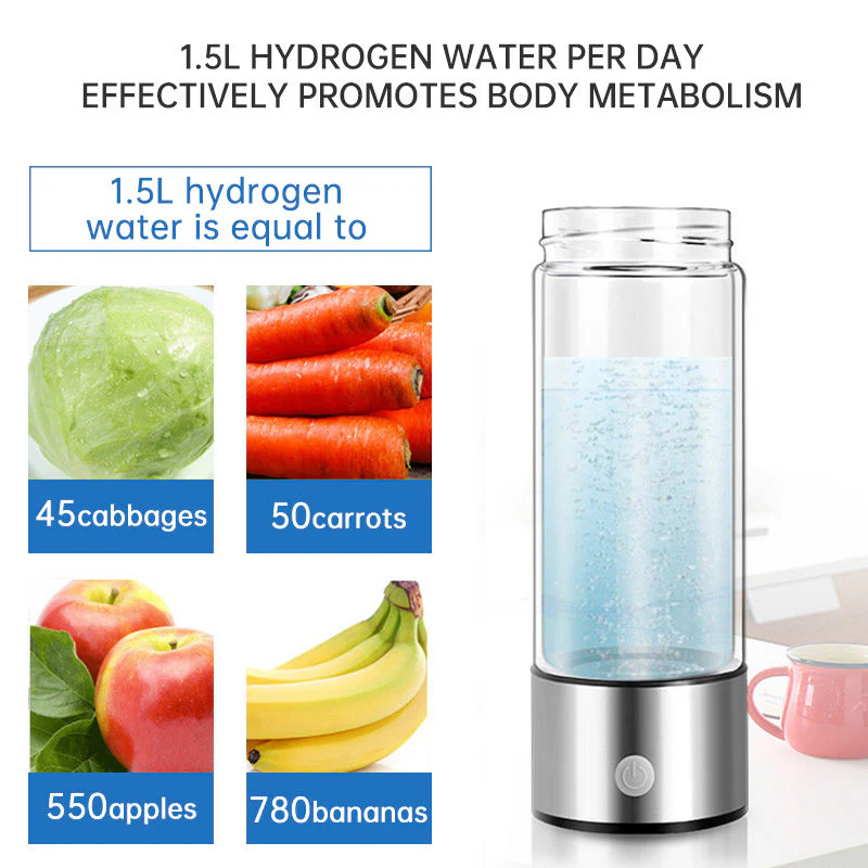 Electric Hydrogen Water Generator Bottle – Portable Ionized Water Maker - Image 5