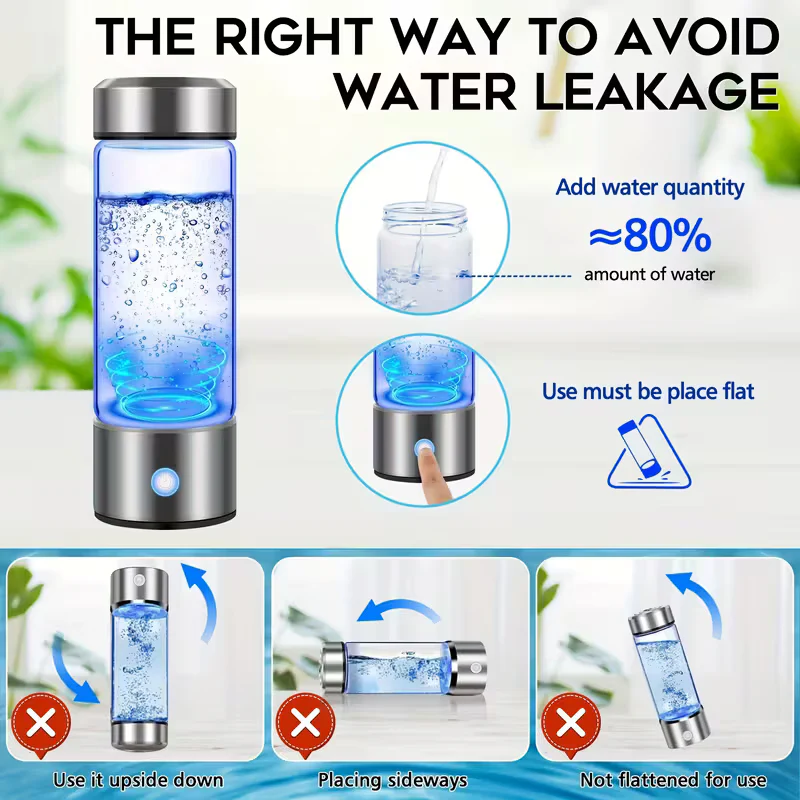 Electric Hydrogen Water Generator Bottle – Portable Ionized Water Maker - Image 7