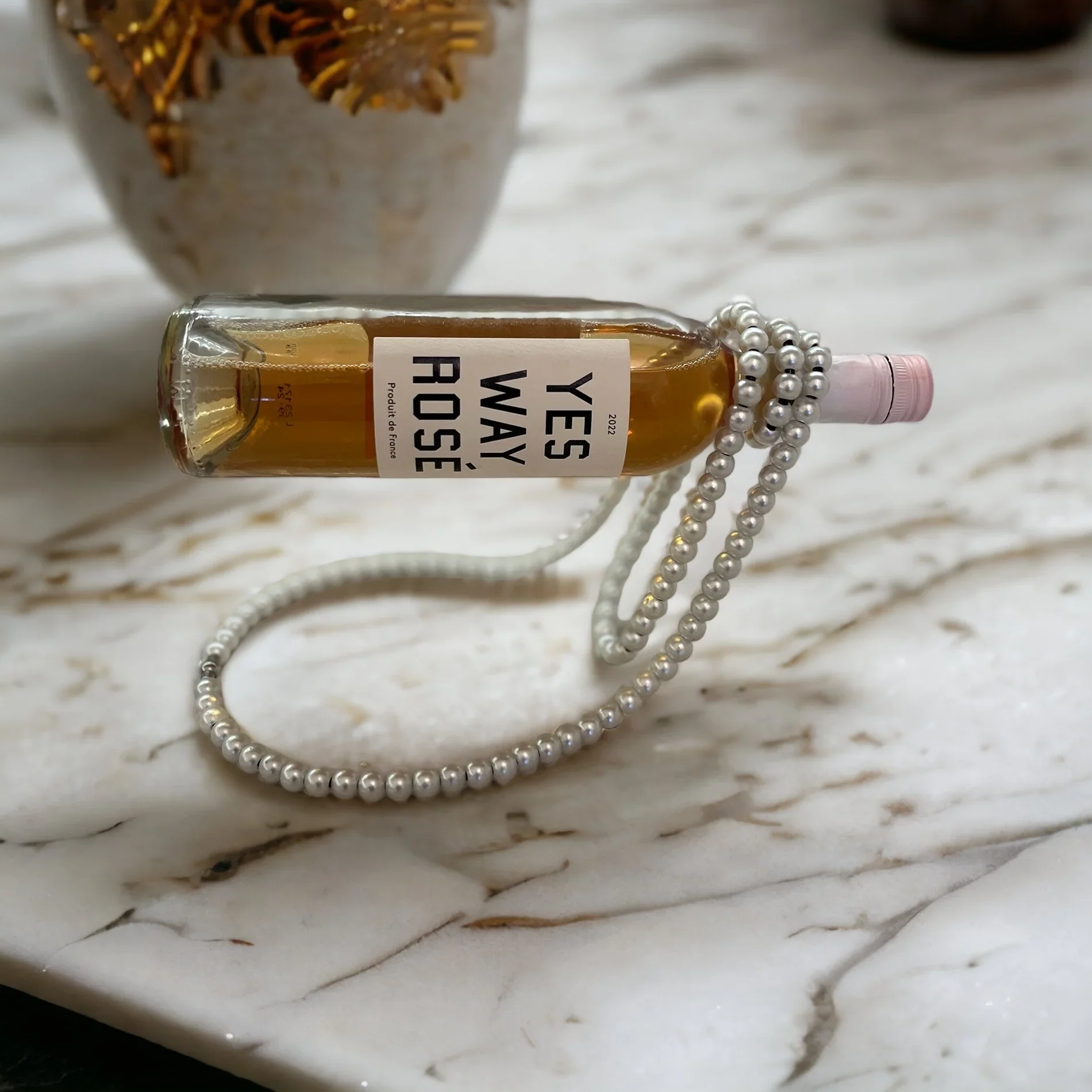Floating Pearl Necklace Wine Rack - Image 2