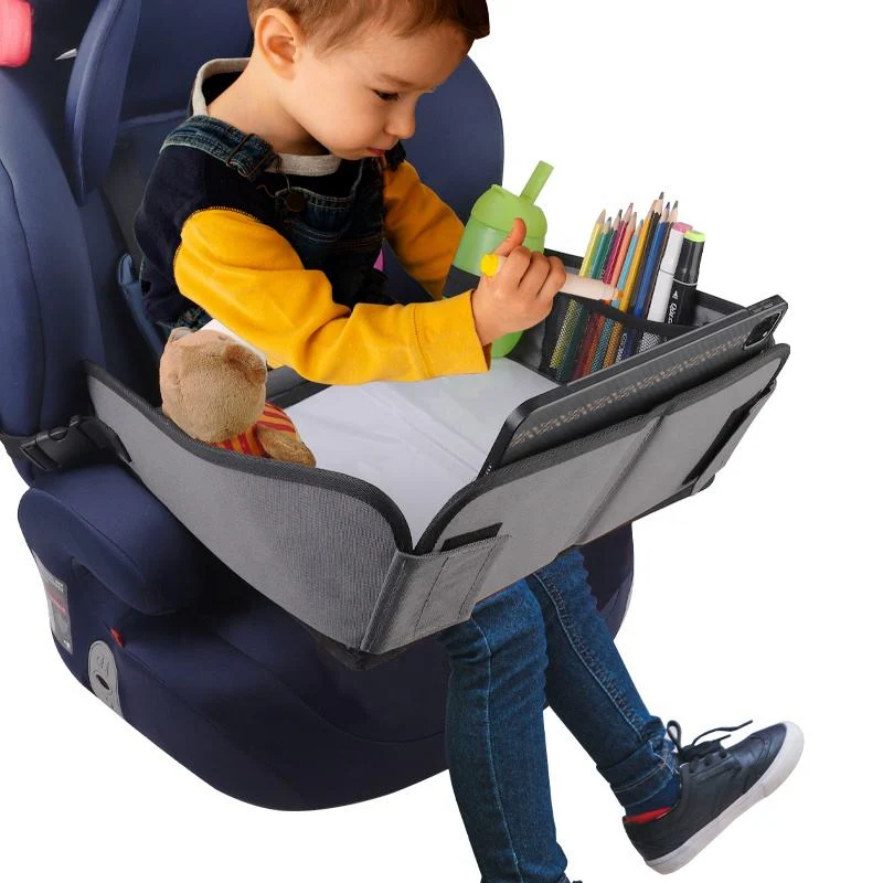 Foldable Baby Car Seat Travel Tray – Portable Snack & Activity Table for Kids - Image 2