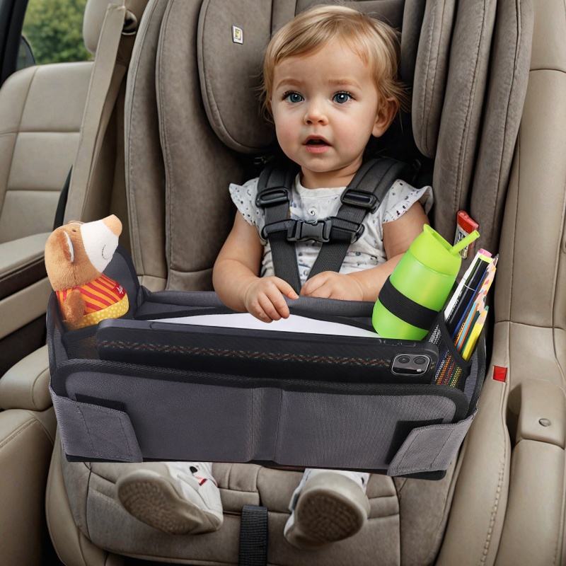 Foldable Baby Car Seat Travel Tray – Portable Snack & Activity Table for Kids - Image 3