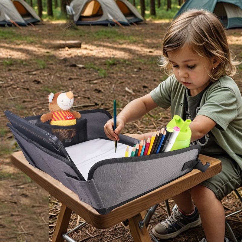 Foldable Baby Car Seat Travel Tray – Portable Snack & Activity Table for Kids - Image 5