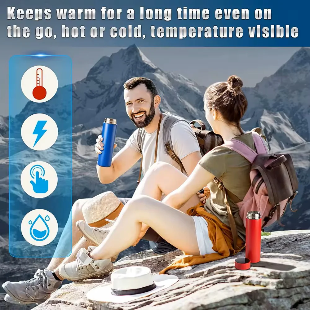 Intelligent 500 ml LED Display Temperature Stainless Steel Water Bottle – Smart Thermal Flask - Image 2