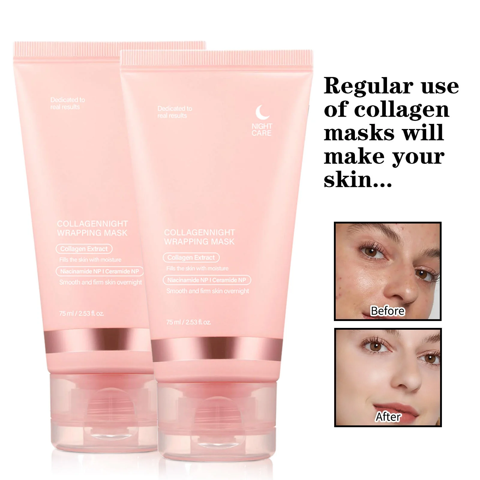 Korean Anti-Aging Whitening Moisturizing Collagen Fruit Face Mask 75ml - Image 2
