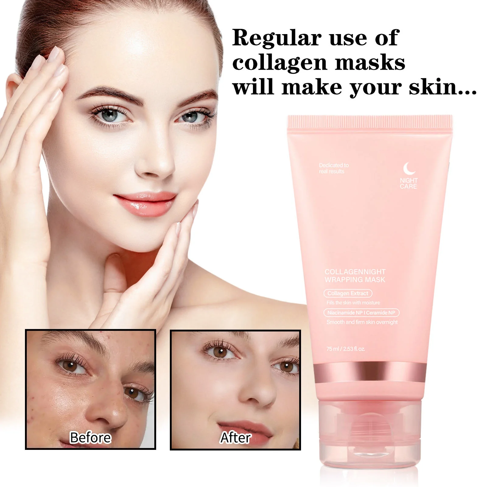 Korean Anti-Aging Whitening Moisturizing Collagen Fruit Face Mask 75ml - Image 5