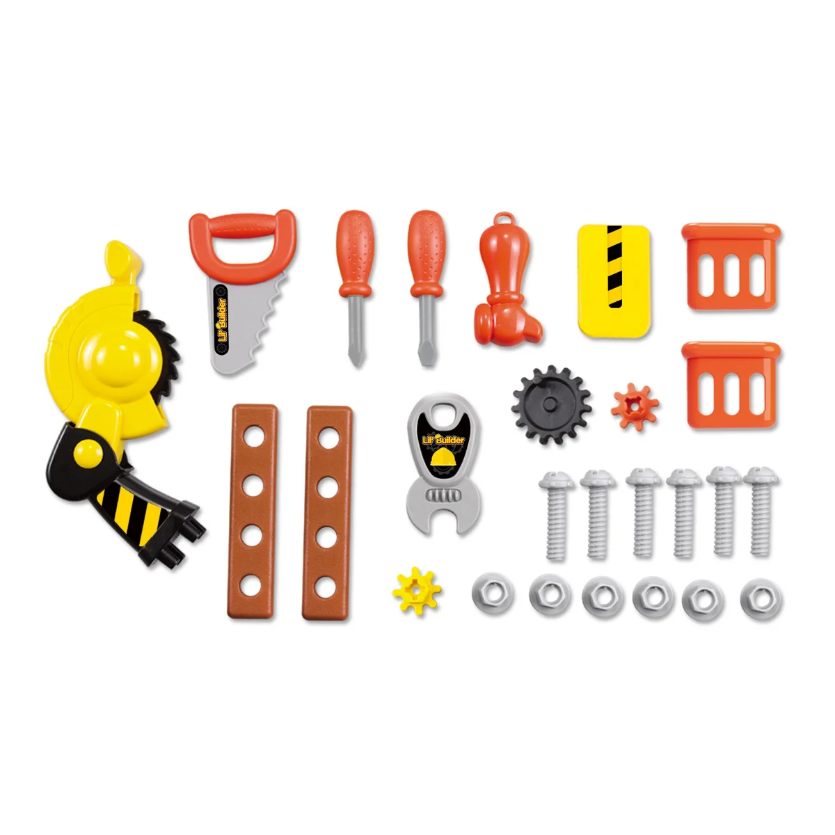 Lil’ Builder Suitcase Playset – 36 Piece Kids Construction Role-Play Kit - Image 6