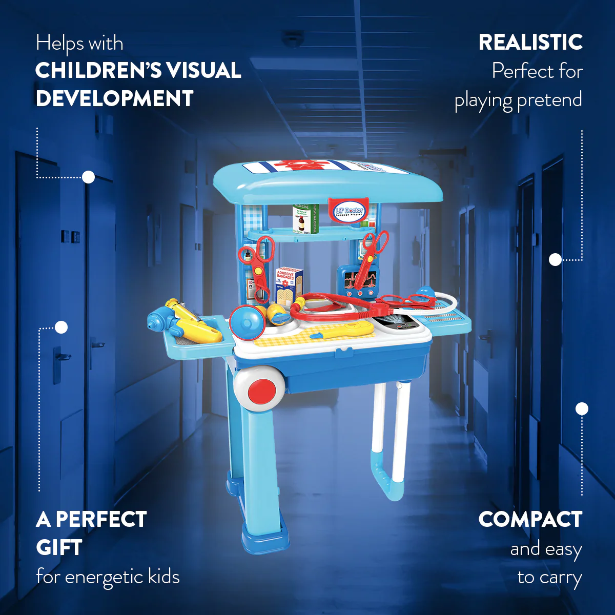 Lil’ Doctor Suitcase Playset – 23 Piece Kids Medical Role-Play Kit - Image 5