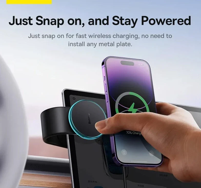 Magnetic Wireless Charger & Car Phone Holder - Image 3