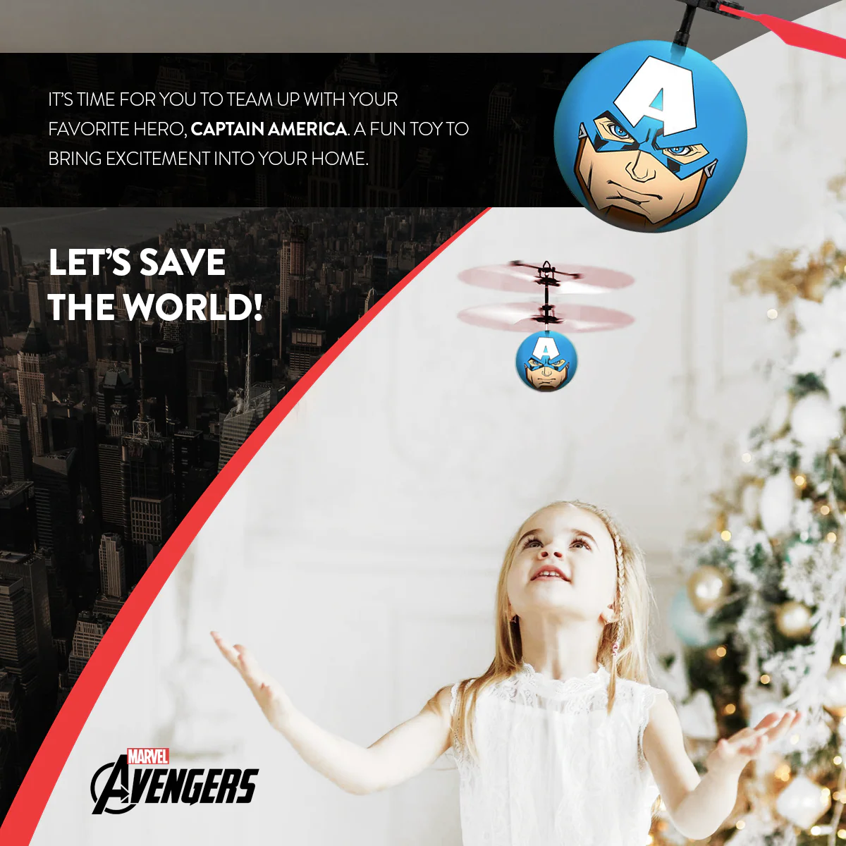 Marvel Avengers Captain America IR UFO Ball Helicopter - Image 5