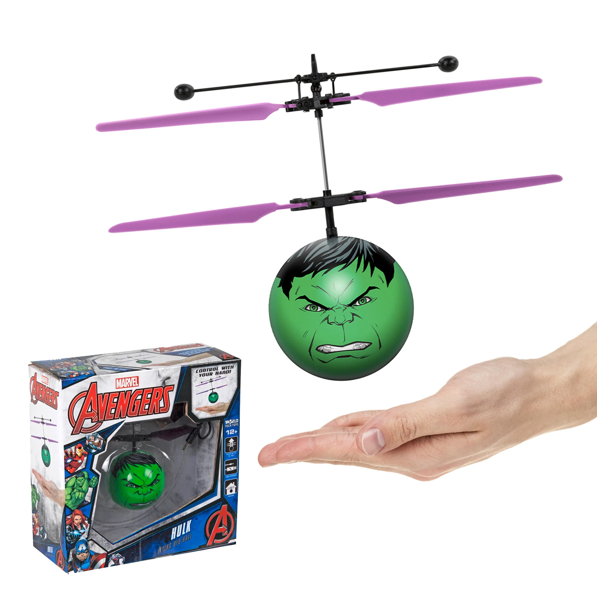 Marvel Avengers Hulk IR UFO Ball Helicopter - Image 3