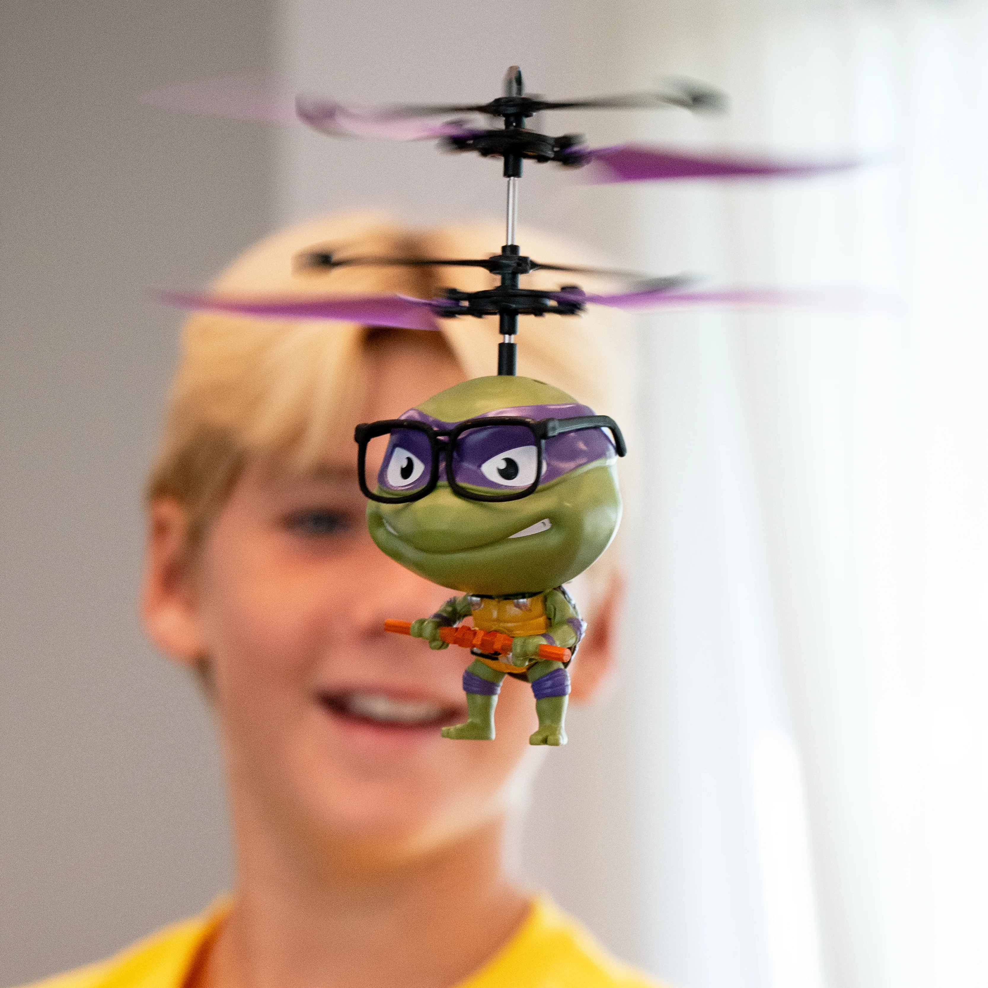 Nickelodeon TMNT 3.5" Big Head Motion Sensing UFO Helicopter Series - Image 9