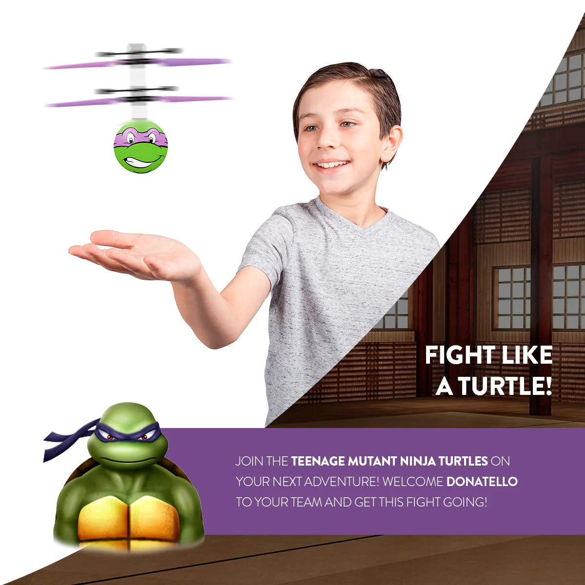 Nickelodeon TMNT Donatello IR UFO Ball Helicopter - Image 3