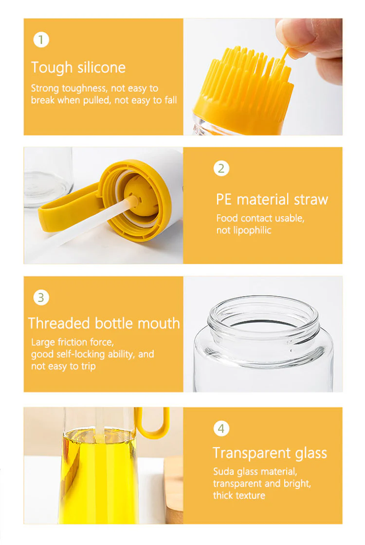 Oil Dispenser Bottle with Silicone Brush - Image 7