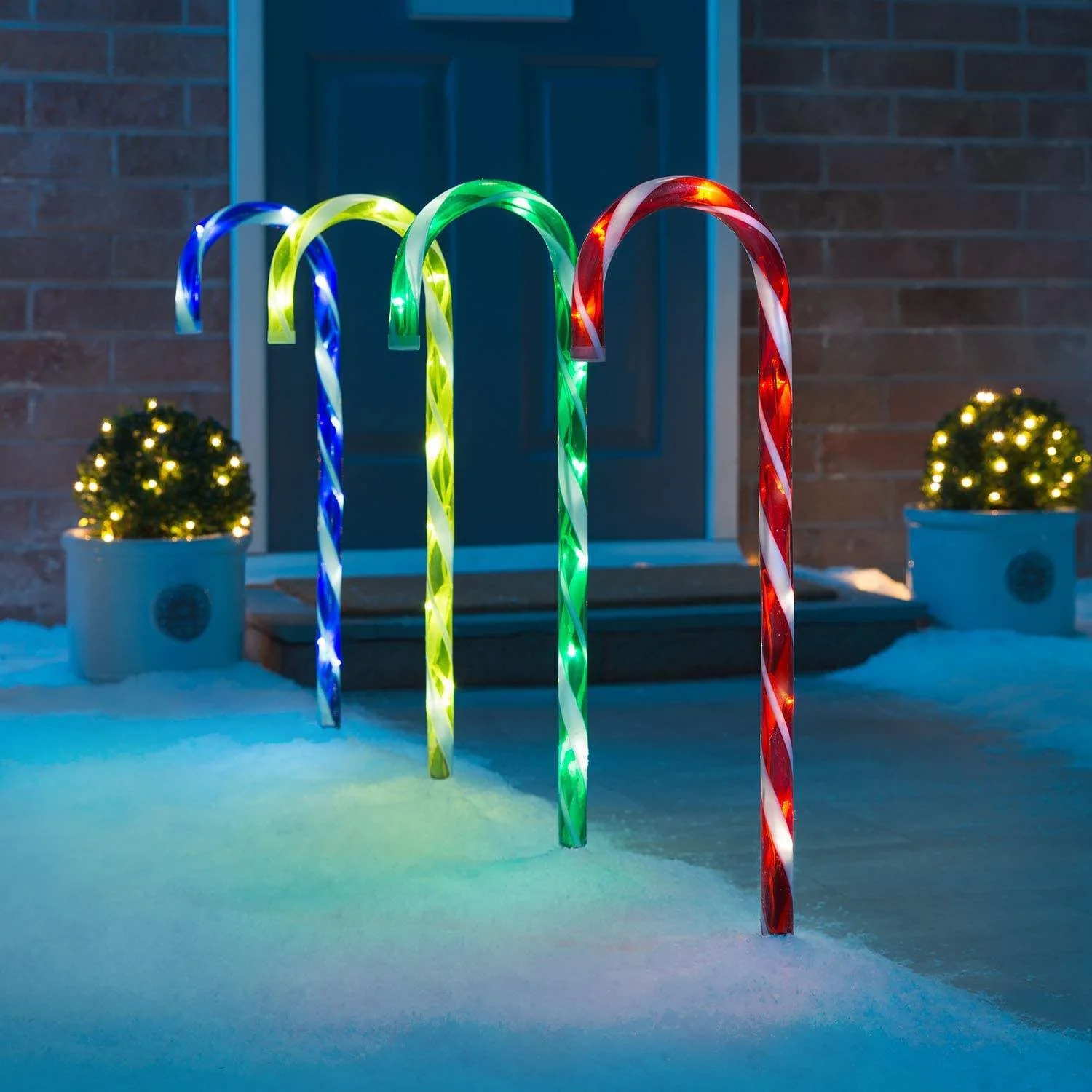 Outdoor Candy Cane Pathway Lights – LED Christmas Yard Decorations - Image 3