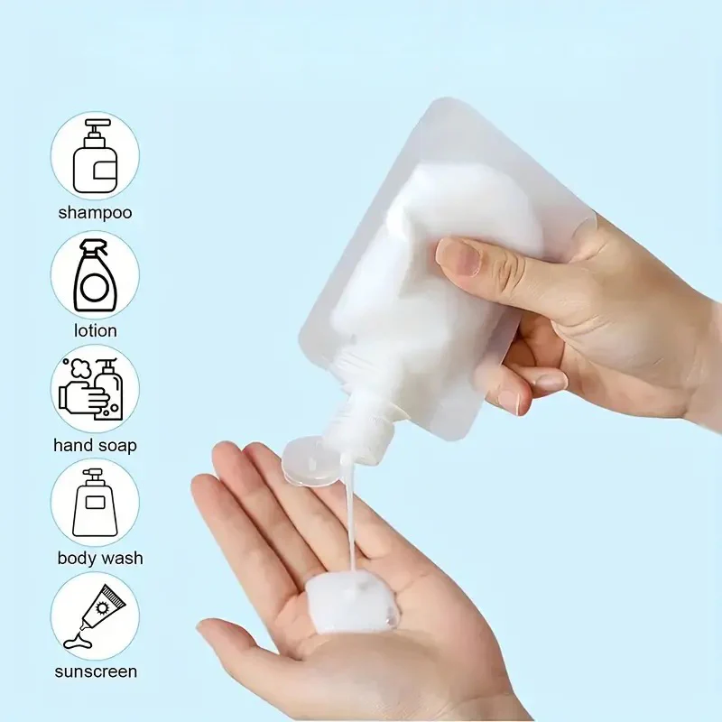 Portable Liquid Cosmetics Reffilable Squeeze Pouch - Image 3