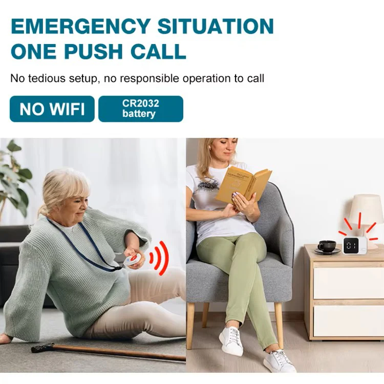 Portable Panic Wireless Alarm Button with Receiver – Nurse Call Pager System for Caregivers & Elderly - Image 4