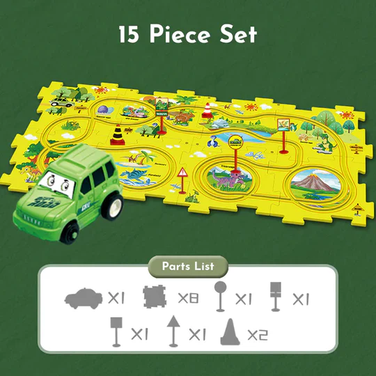 PuzzleRacer™ Kid's Car Track - Image 5