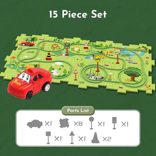 PuzzleRacer™ Kid's Car Track - Image 6