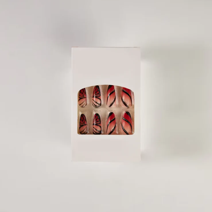 Reusable Press-On Nails – High-Gloss Acrylic Nail Set with Adhesive Tabs - Image 7