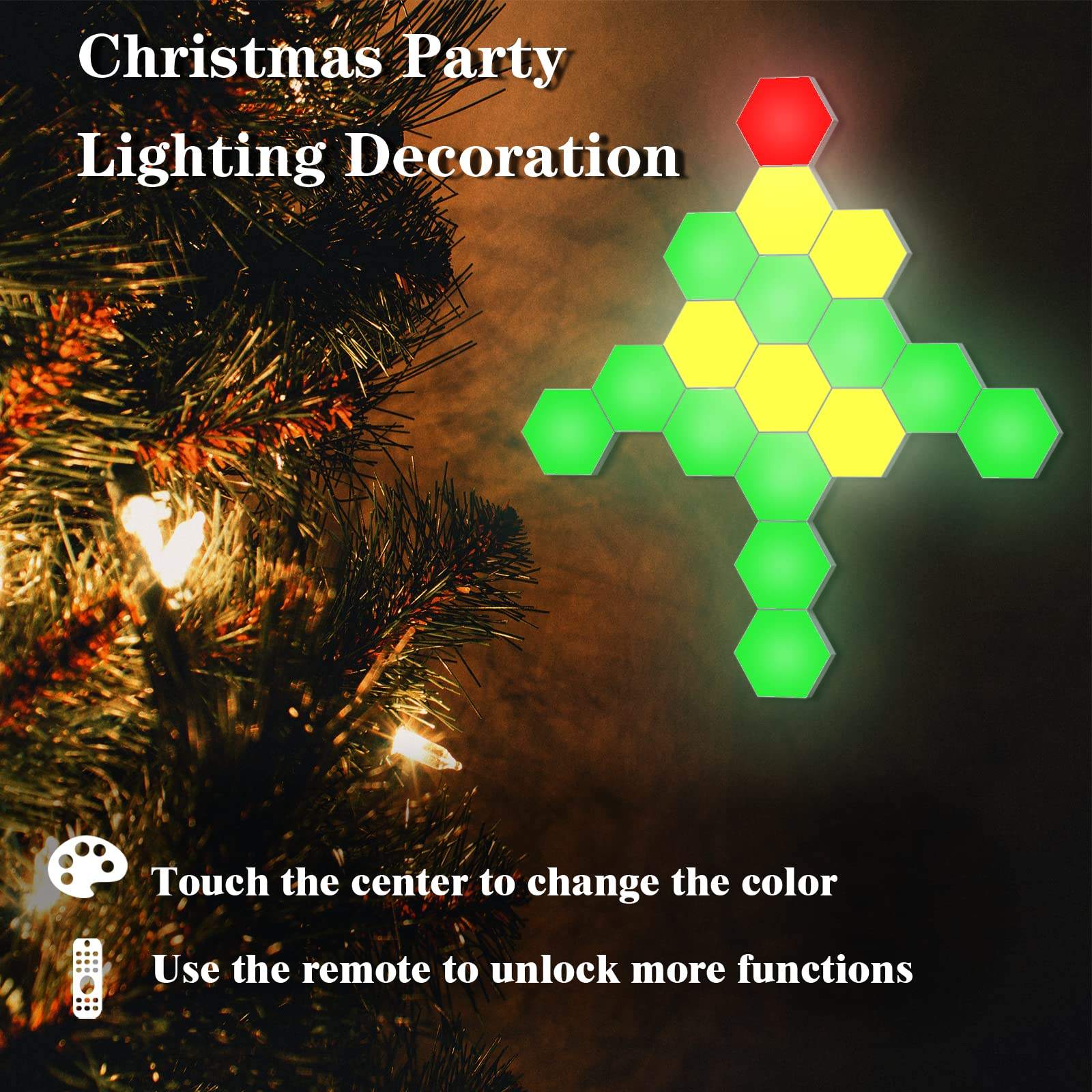 Smart Modular LED Hex Light Panels with App & Touch Control – Music Sync Wall Lights for Home Decor & Gaming Setup - Image 4