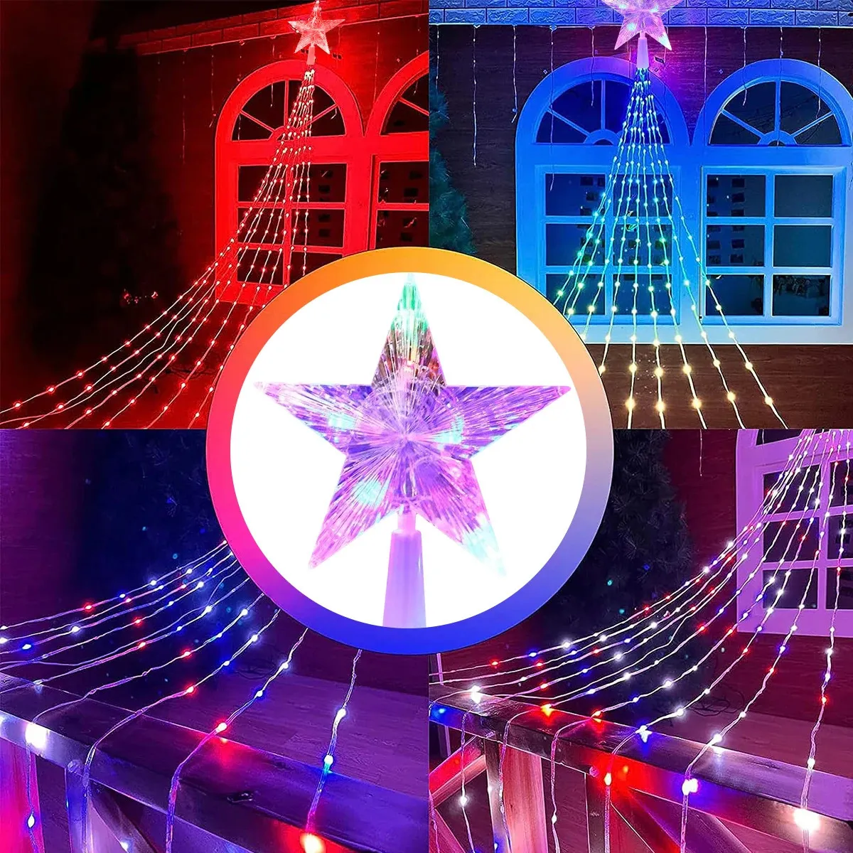 Solar LED Star String Lights – 8-Mode Christmas Fairy Lights for Indoor & Outdoor - Image 4